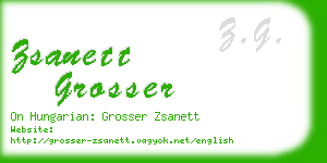 zsanett grosser business card